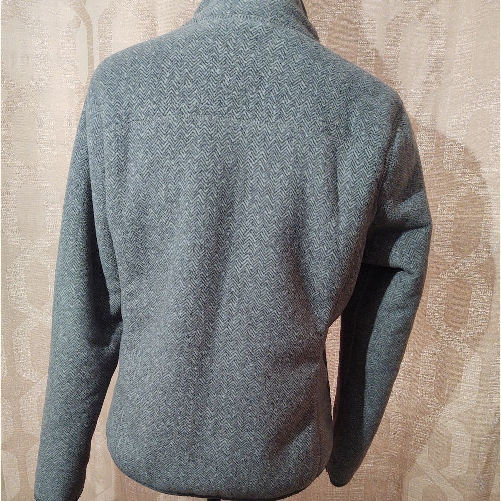 Eucfuda Gray Reversible Chevron Pattern Faux Fur … - image 2